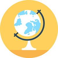 Icon von earth-globe